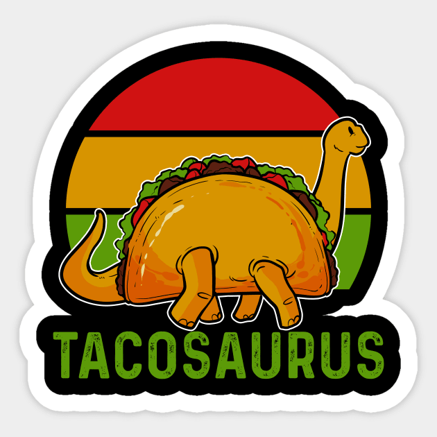 Taco Dinosaur Sticker by KAWAIITEE